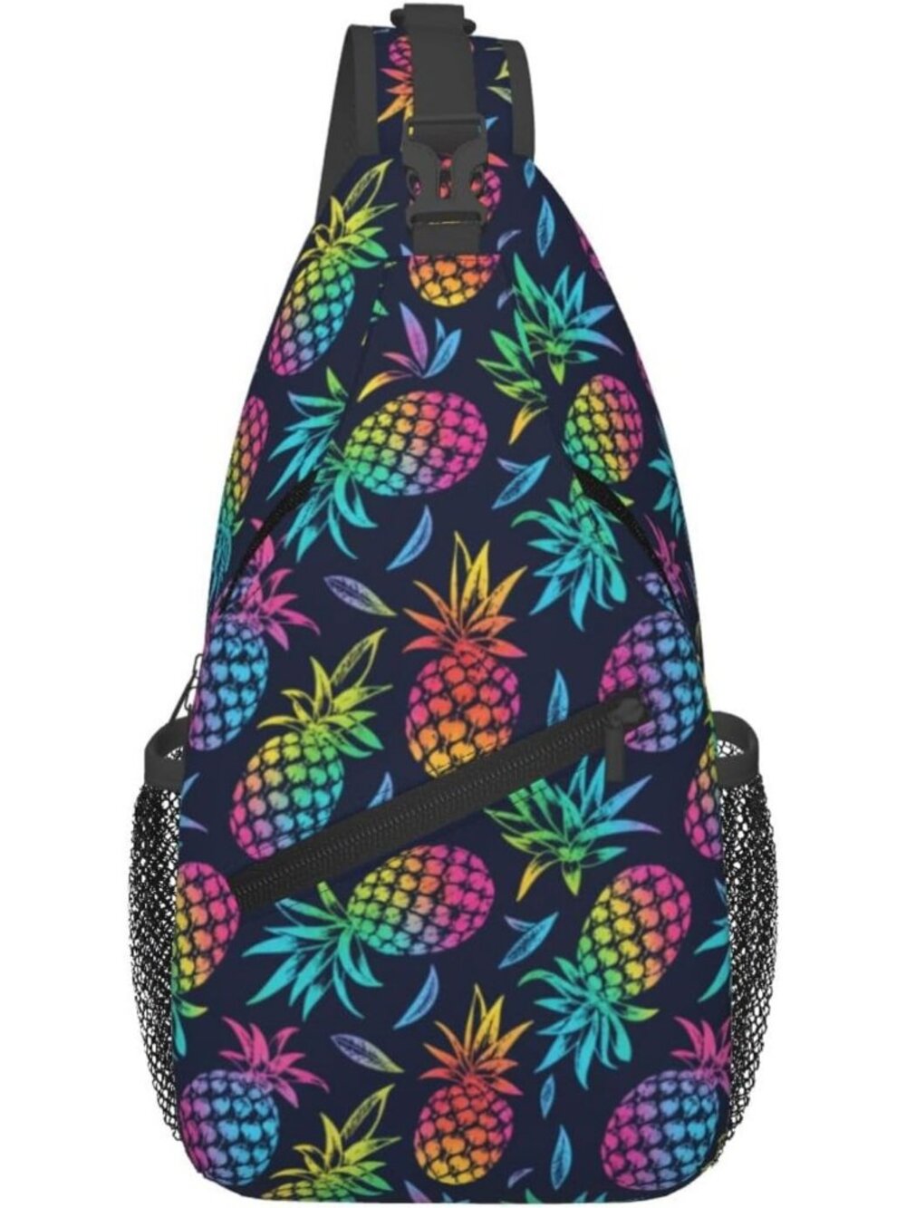 Unisex Pineapple Halloween Travel Hiking Sling Backpack Casual Crossbody Bag